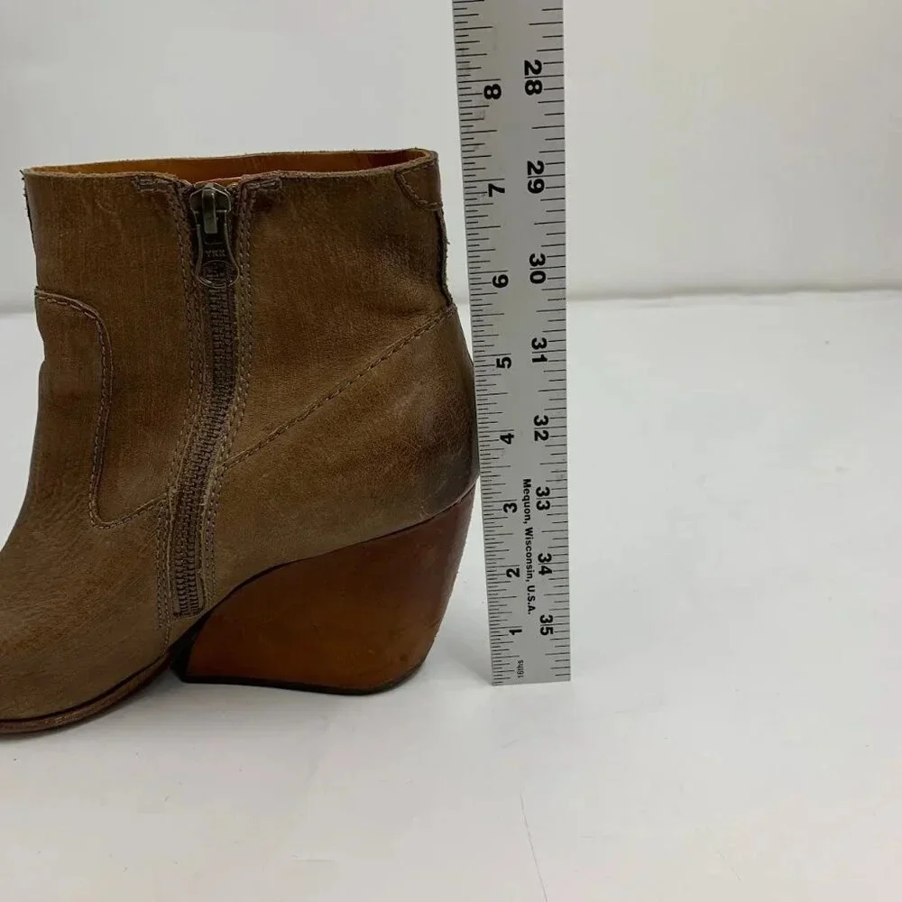 Kork Ease Women's Michelle Leather Side‎ Zip Wedge Bootie Size 8.5